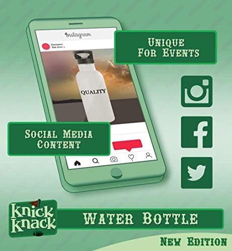 מתנות Knick Knack אמיל - 20oz hashtag נירוסטה בקבוק מים חיצוני, כסף