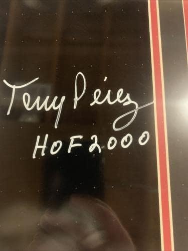 חתימת טוני פרז חתומה אדומים חתומים על HOF 2000 16x20 PSA/DNA ממוסגר - תמונות MLB עם חתימה