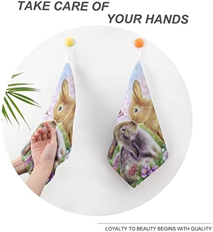 Lurnise מגבת יד ארנב מגבות מגבות כלים לעיצוב שרוך לספורט מטבח אמבטיה