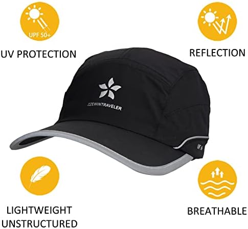 Zzewintraveler upf50+ כובע ריצה כובעי ספורט יבש מהיר כובע בייסבול לא מובנה משקל ליוניסקס