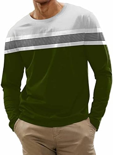 DPPA Mens אופנה ספורט מזדמן ספורט פסים תפור דפוס דיגיטלי חולצה צוואר עגול 2023 חולצות עליונות