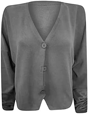 סוודר שרוול ארוך סוודר לאדי קולג 'סתיו ג'רזי אלגנטי פתוח קדמי סוודר נוח נוח V צוואר מגניב צבע מוצק