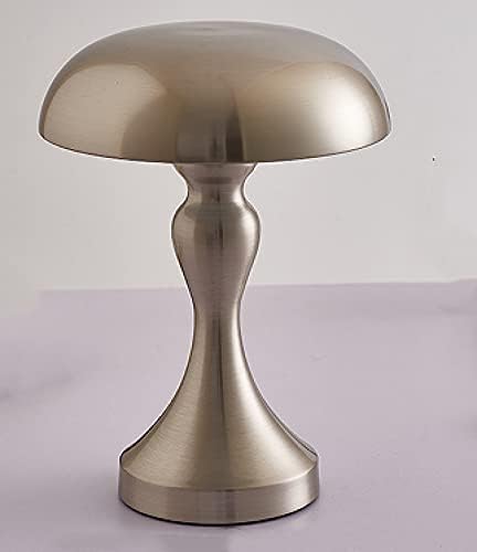 מגע קרוזי מתכת נטענת מגע נטען מנורת שולחן דקורטיבי פשוט בר LED בר מלון שולחן קטן מנורת פטריות מנורת