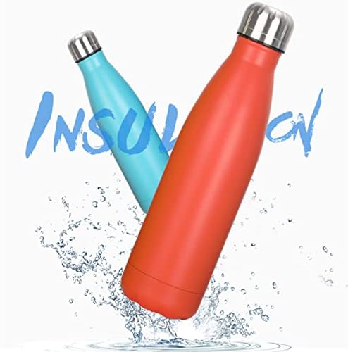 PSPORT 17 גרם בקבוק מים מבודדים מפלדת אל חלד, בקבוק מים ספורט קיר כפול, BPA ללא קר תאר במשך 24 שעות חם למשך 12