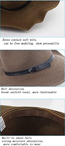 גברים גברים קשרים קשרים כובע שמש חוף מערבי כובע שולי פדורה רחב כובעי בוקרה ניידים