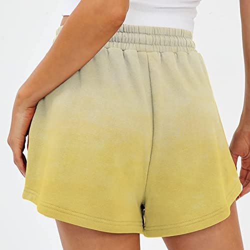 מכנסיים קצרים לנשים קיץ מזדמן פלוס גודל גודל מותניים אלסטיים רחבים רגל רחבה בוהו מכנסיים קצרים בצבע אחיד