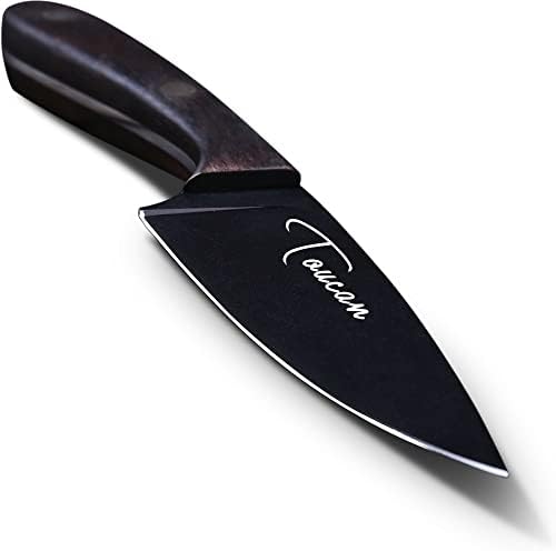 שחור קילוף סכין - מקצועי מטבח סכין עבור פירות וירקות - שחור חמצון פרימיום נירוסטה פירות סכין עם ארגונומי ידית