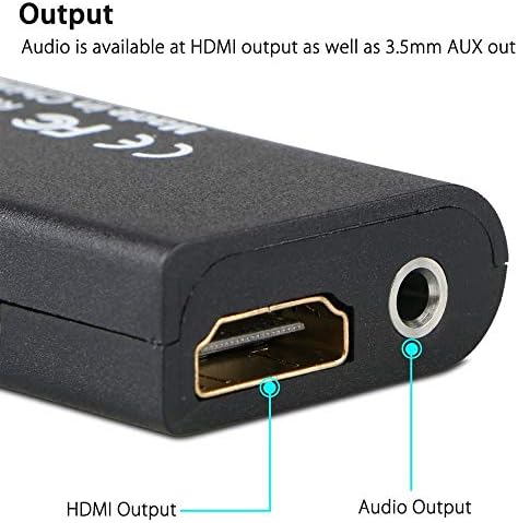 מתאם וידאו AV עבור Sony PlayStation 2 PS2 לממיר HDMI עם פלט שמע 3.5 ממ, עבור HDTV HDMI Monitor מאת