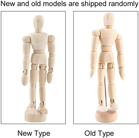 Hilitand 4.5 בובה אנושית מעץ, מודל דמות דמות עם תצוגת שולחן, ציור ציור מניקין, סקיצת אמנות גפיים הניתנות
