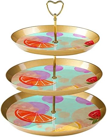 3 דרגת עוגת עוגת קאפקייקס מגדל עוגות מגדל קאפקייקס מחזיק עץ קינוח מגדל למסיבות אירועים עיצוב, תפוז