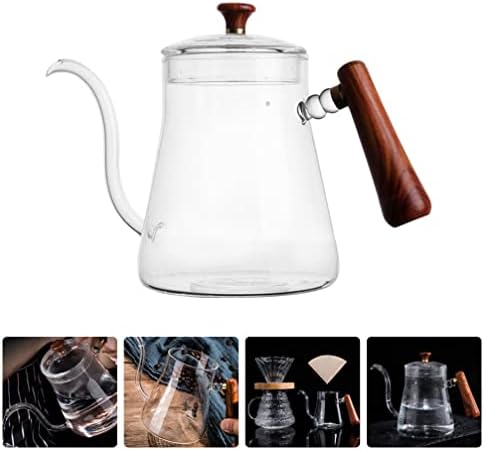 תה זכוכית קומקום חימום סיר תה כוסית שפוך מעל קפה קומקום: קומקום גוונוז קומקום טפטוף קפה