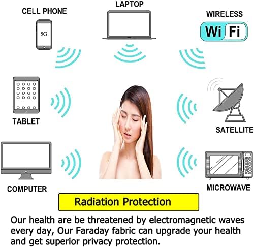 AMNOOL רשת מצופה כסף רך מצופה Faraday בד RFID מגנה על גוש בד כסף WIFI/RF אנטי-קרינה להגנה על קרינת מיקרוגל רדיו