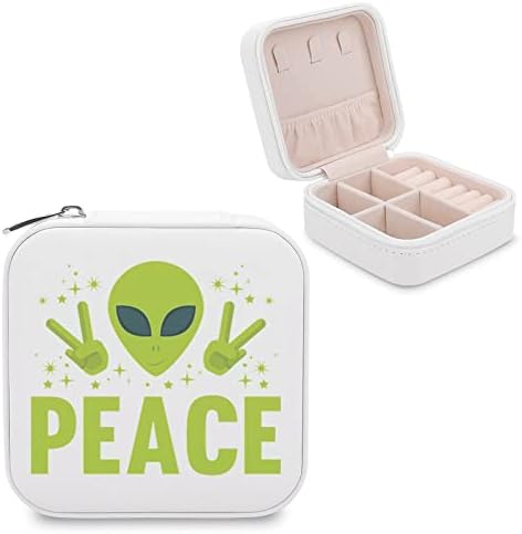 Alien Peace UFO תכשיטים מארגן ארגון תצוגה אחסון מחזיק מארז מתנה לנשים עגילי בנות טבעות שרשרת טבעות