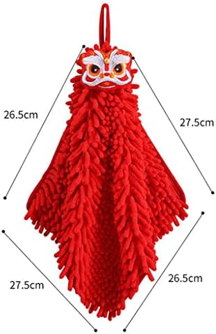 Czdyuf אדום Chenille מגבת יד רכה בסגנון סיני בסגנון תלת מימדי מצויר מקרין מגבת רקמה ביתית
