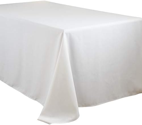 קולקציית סגנון חיים סארו עיצוב מזדמן מפת שולחן יומיומי, 90 x 156, לבן
