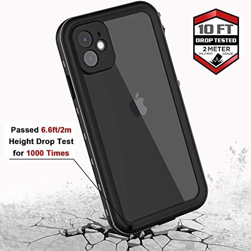 Zwwadr iPhone 11 מארז אטום למים עם מגן מסך מגן גוף מלא חסין זעזועים אבק אבק אבק עמיד בפני אבק כבד IP68 מארז