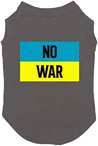 אין מלחמה - חולצת כלבים של דגל אוקראינה אוקראינה