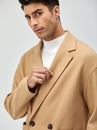 מעילים לגברים מעילים גברים גברים גברים דש צוואר טלאי טיפת כיס ז'קט מעיל מעיל