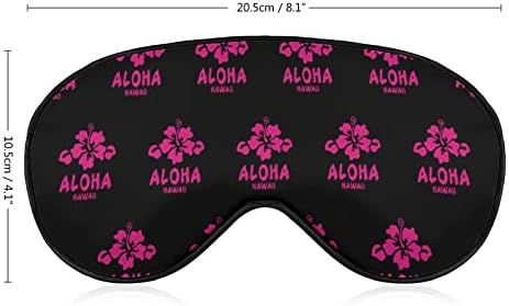 Aloha Hibiscus מסכת שינה מסכת לילה עין לנשים גברים חוסמים אור לטיול מטוס מתנמנם רצועה מתכווננת