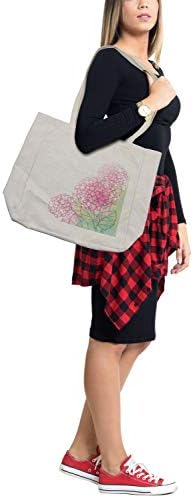 תיק קניות של אמבסון הידראנגאה, תמונה בוטנית קיץ של פרחי צבע גראנג ', תיק לשימוש חוזר וידידותי