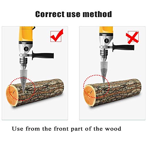 Guangming - מקדח עצי הסקה פיצול עץ, מפסק יומן REAMER כלים לעיבוד עץ למקדחת יד נחושת, חרוט בורג הדלקת לשימוש