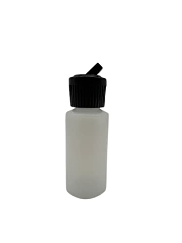 1 עוז פלסטיק שחור להעיף העליון לשפוך בקבוקי זרבובית-6 מארז-עבור שמנים אתריים, בשמים, קרמים -