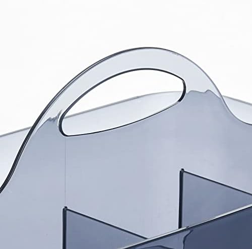 MDesign פלסטיק מארגן אחסון מלאכה ניידים טוטת קאדי, סל סל מחולק עם ידית מלאכה, תפירה, ציוד לאמנות - מחזיק מברשות,