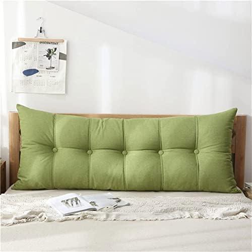 MJMJ צבע מוצק מיקום תמיכה בכרית לקריאה במיטה, כרית המותני לחיזוק, כרית ראש מיטת טריז עם כיסוי נשלף, צבע: