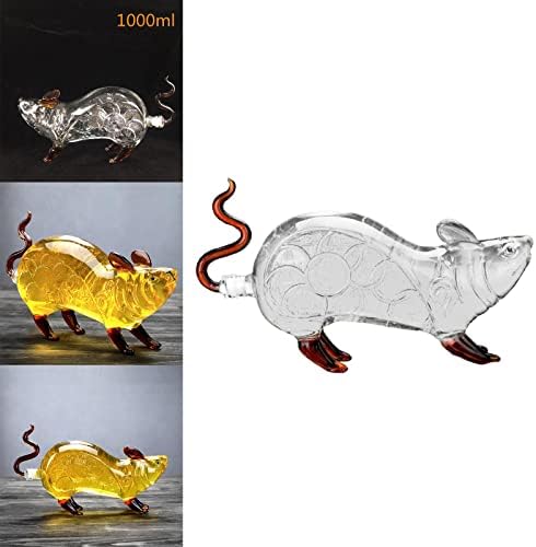 Krivs 1 חתיכה ויסקי דקנטר צורת זכוכית עיצוב חידוש חידוש סקוטי אלגנטי שולחן מתנה חיה קוקטייל שקופה