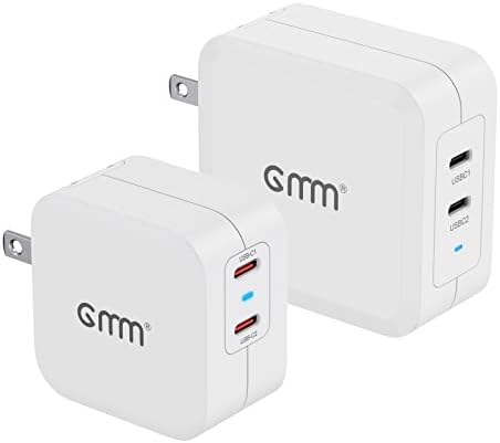 GMM 2 חבילה 40W ו- 100W כפול USB C מטען קיר PD 3.0 בלוק טעינה מהיר עם תקע מתקפל לאייפון iPad MacBook
