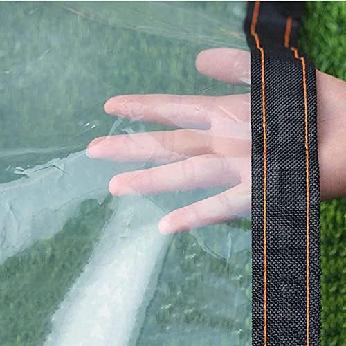 ברזנט שקוף של WHCQ, כיסוי פלסטיק PVC עמיד למים בהיר, בגינה, ברזנט אנטי קפוא על גשם אטום לגשם,
