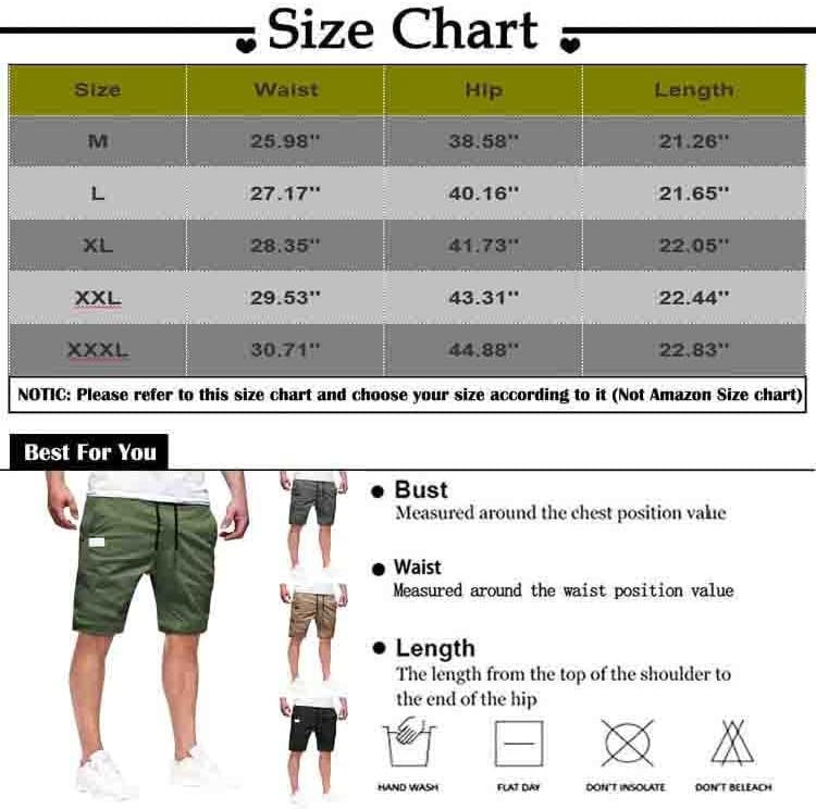 גברים מכנסיים קצרים של המותניים המותניים המותניים המותניים המותאמים בגודל 5 אינץ