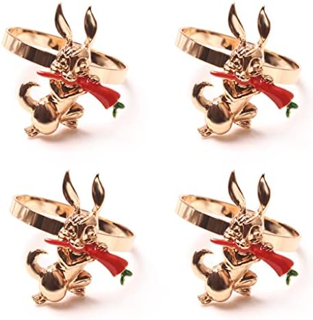 Zhuhw צנון דקורטיבי ארנב ארנב מפית טבעת מפית טבעת מפית