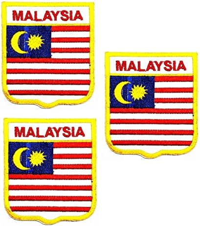סט דגל מלזיה. תיקוני מלזיה דגל ברזל על תיקון לאומי המדינה דגל תג אפליקצית מוטיב דקורטיבי בגדי