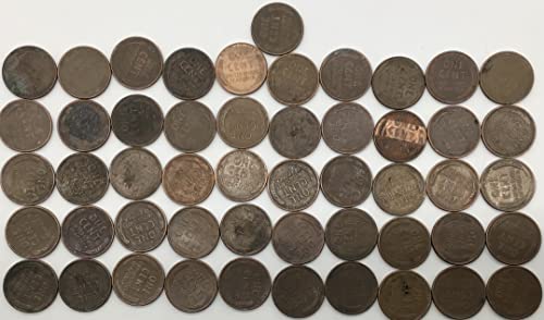 1949 P Lincoln Weat Cent Penny Roll 50) מטבעות מוכר אגורה מאוד בסדר
