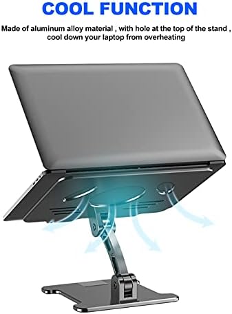 מעמד מחשב נייד של Xingu, מחשב נייד מתכוונן עמדת MacBook לשולחן העבודה, עמדת מחשב אלומיניום ארגונומית ניידת עם מחשב
