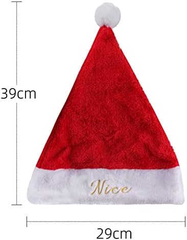 רקום חג המולד כובע לקשט שאינו הניתן להפלה קלאסי אדום חג חג המולד כובע