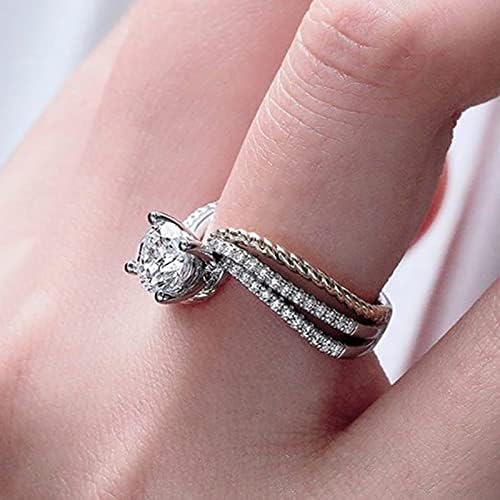 2023 מעודן יהלומי זירקון טבעת לנשים אירוסין טבעת תכשיטי מתנות גבוהה ומורדות של חיים טבעת