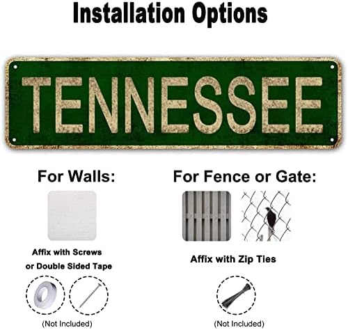 שלט Linstore Tennessee, אמריקה שם מדינת וינטג 'שלט פח מתכת, עיצוב קיר למשרד/בית/כיתה - רעיונות המתנה