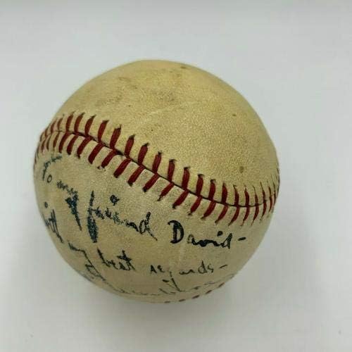 האנק גרינברג בייסבול חתום של 1940 של האנק גרינברג לחברתי דיוויד עם JSA COA - כדורי בייסבול חתימה