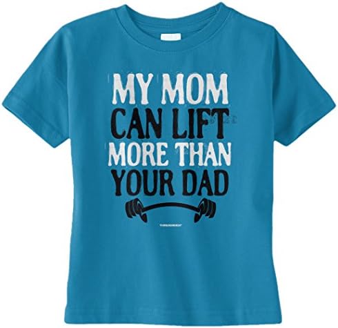 Threadrock Unisex מותק אמא שלי יכולה להרים יותר מאשר חולצת טריקו לתינוקות של אביך
