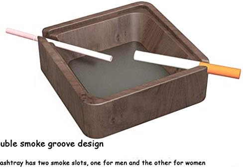 WSZJJ חום עץ מרובע עץ לסיגריות עיצוב מתוחכם לשימוש מקורה לקישוט ביתי מאפשי סיגריות ניידים