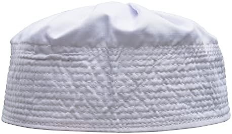 אתקופי לבן כותנה-תערובת קפלים למעלה 3.5 ב גבוה בד קופי תפילת כובע כפה