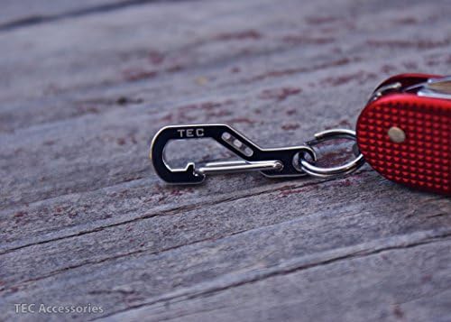 אביזרי TEC קליפ פיתון - קרבינר מחזיק מפתחות נירוסטה עם שומר שער