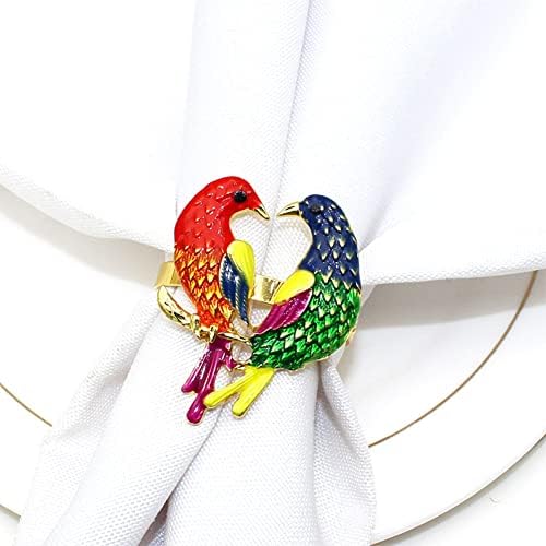 טבעת מפיות מנדרינית צבעונית טבעת מפיות מתכתית טבעות מתכת מעורבות רומנטיות, טבעות קישוט לחתונה -