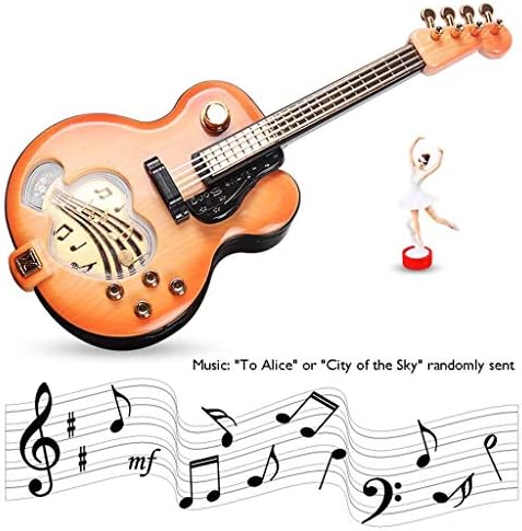 SFYSP קופסת מוזיקת ​​כינור מיניאטורית ， תיבת מוזיקת ​​גיטרה רומנטית קלאסית אופנה שולחנית בלט, קופסאות מתנה
