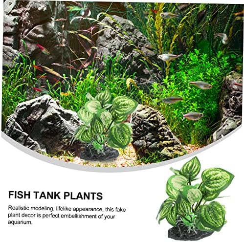 קישוט צמחים מלאכותי של Patkaw קישוטי מיכל דגים צמחים מעצבים אביזרי פלסטיק אקווריום
