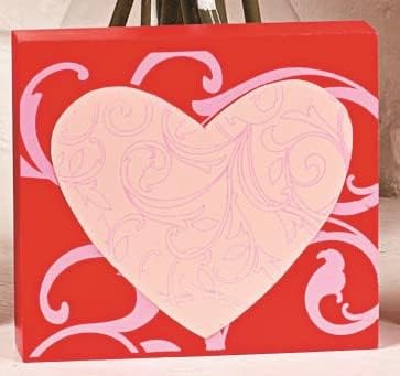 בלוקים אהבה מעץ V-Day שולחן מתנה שולחן קישוט עליון ביתי מבטא אדום ורוד לבן מגילות צורת לב עיצוב סימן רומנטי l o