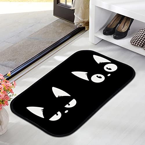 Vantaso דלת אמבטיה רכה שטיח שטיח שחור חתול שחור ללא החלקה מחצלות כניסה לחדר אמבטיה לסלון דלת כניסה מקורה