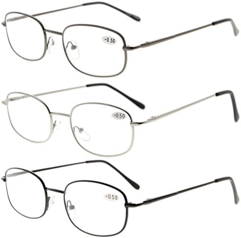 כוורן קריאת משקפיים לגברים נשים 3 זוגות קורא משקפיים